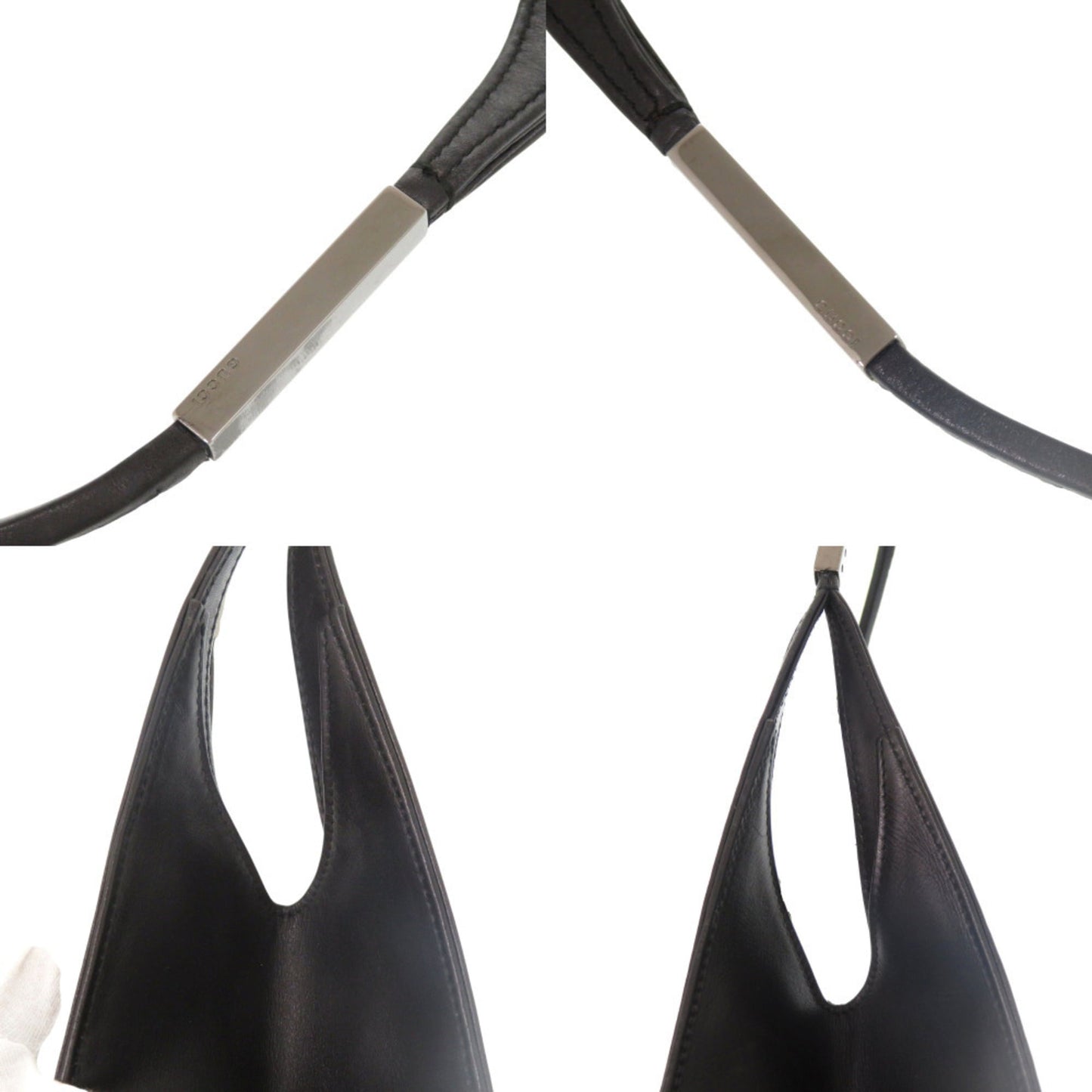 Gucci Black Leather Shoulder Bag ( )