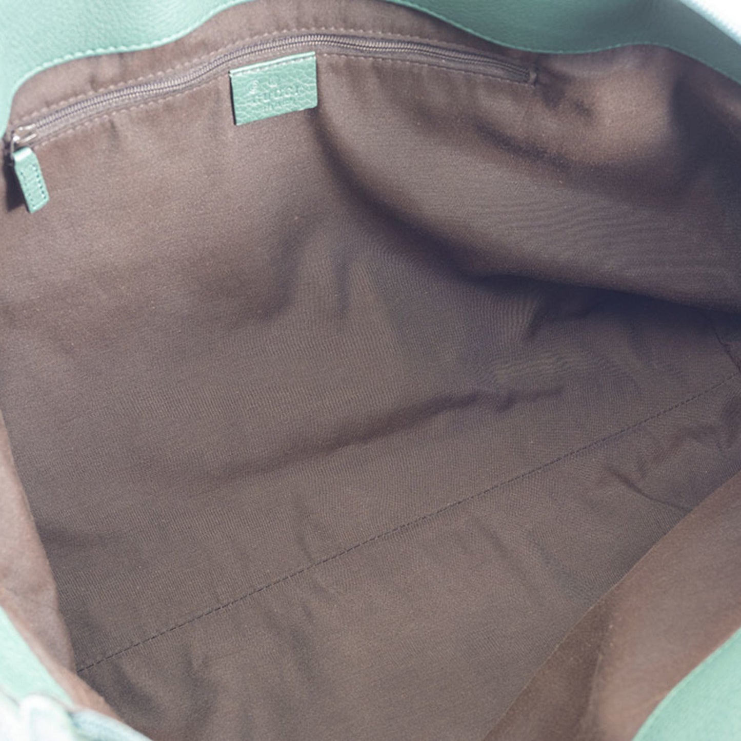 Gucci Abbey Green Leather Shoulder Bag Tote Bag ( )
