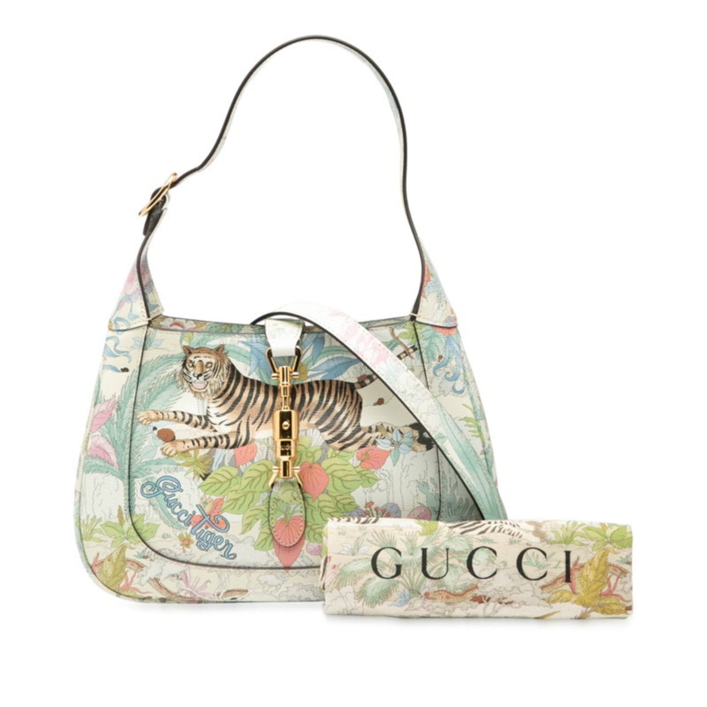 Gucci Multi-Color White Leather Handbag Shoulder Bag ( )