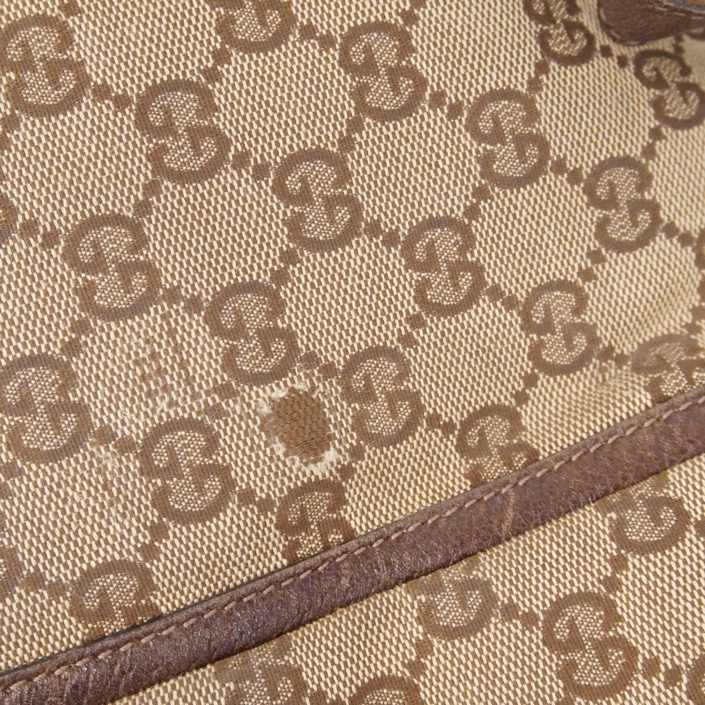 Gucci Brown Canvas Handbag ( )