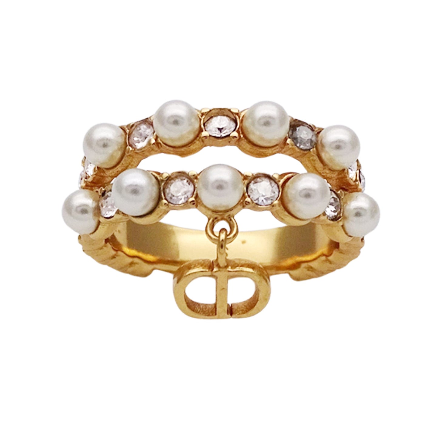 Christian Dior Gold Metal Band Ring ()