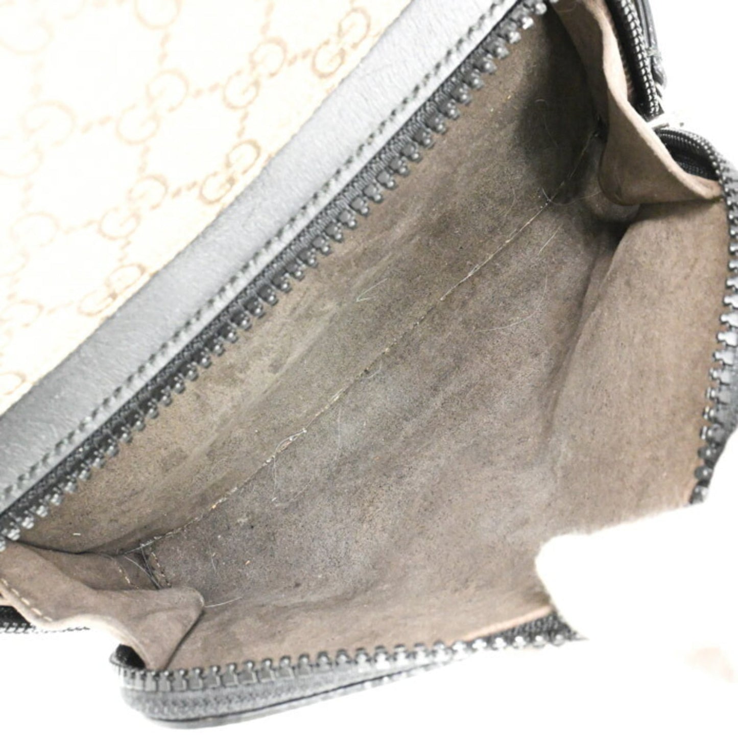 Gucci Beige Black Gg Supreme Leather Backpack ( )