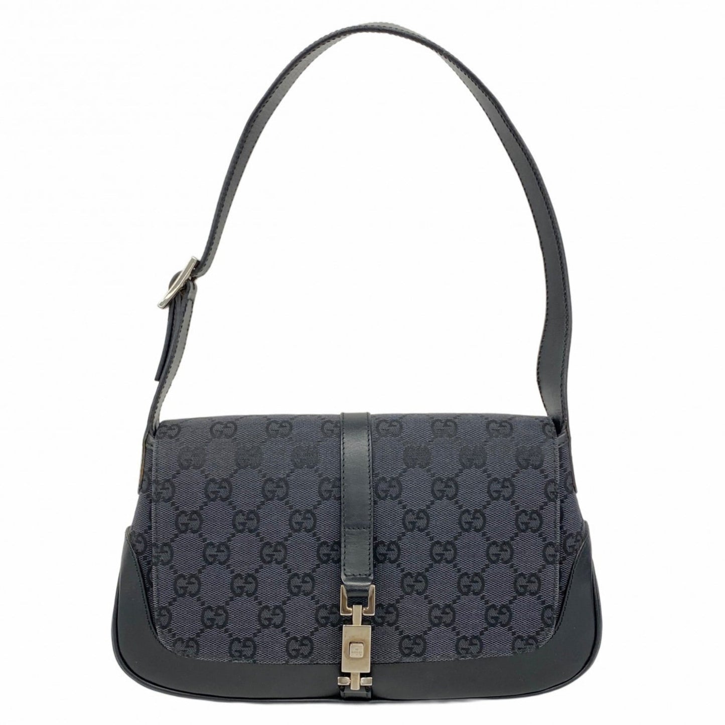 Gucci Black Canvas Shoulder Bag ( )