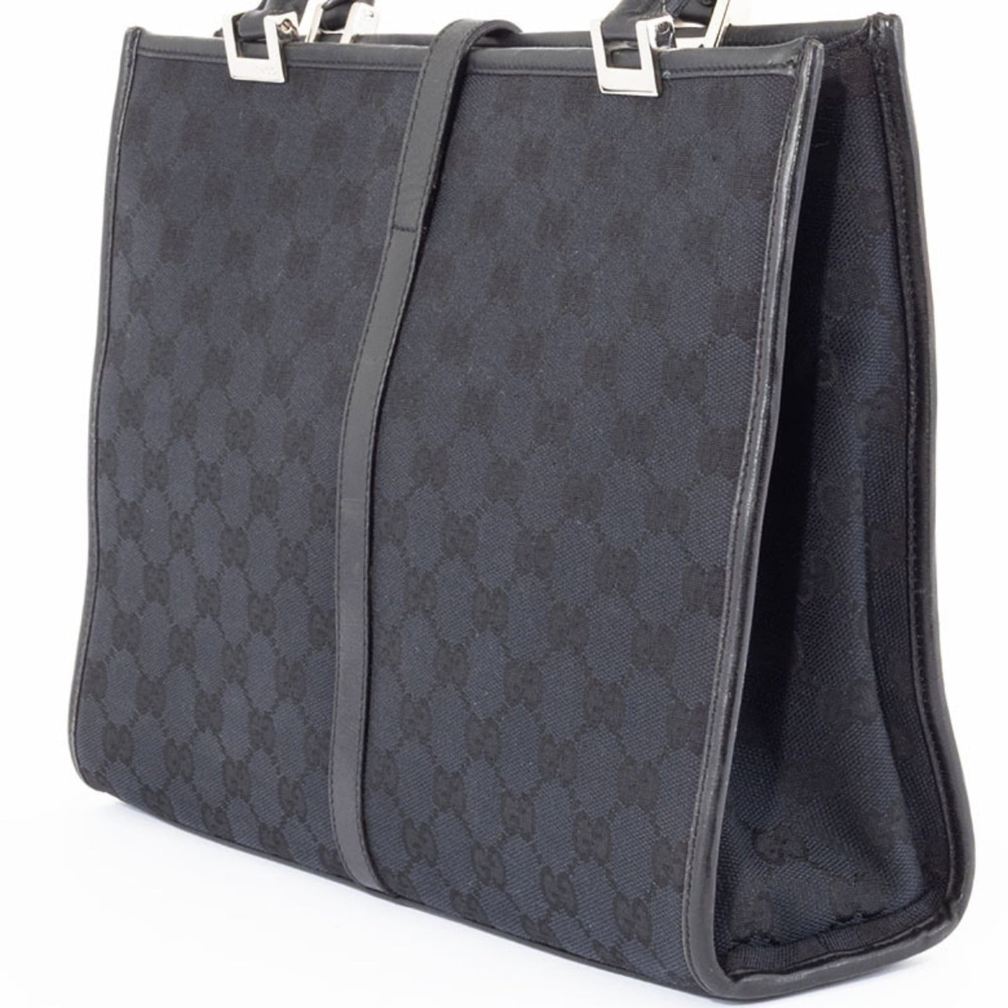 Gucci Black Gg Canvas Tote Bag ( )