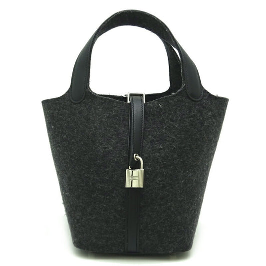 Hermes Picotin Black Swift Leather Handbag ( )