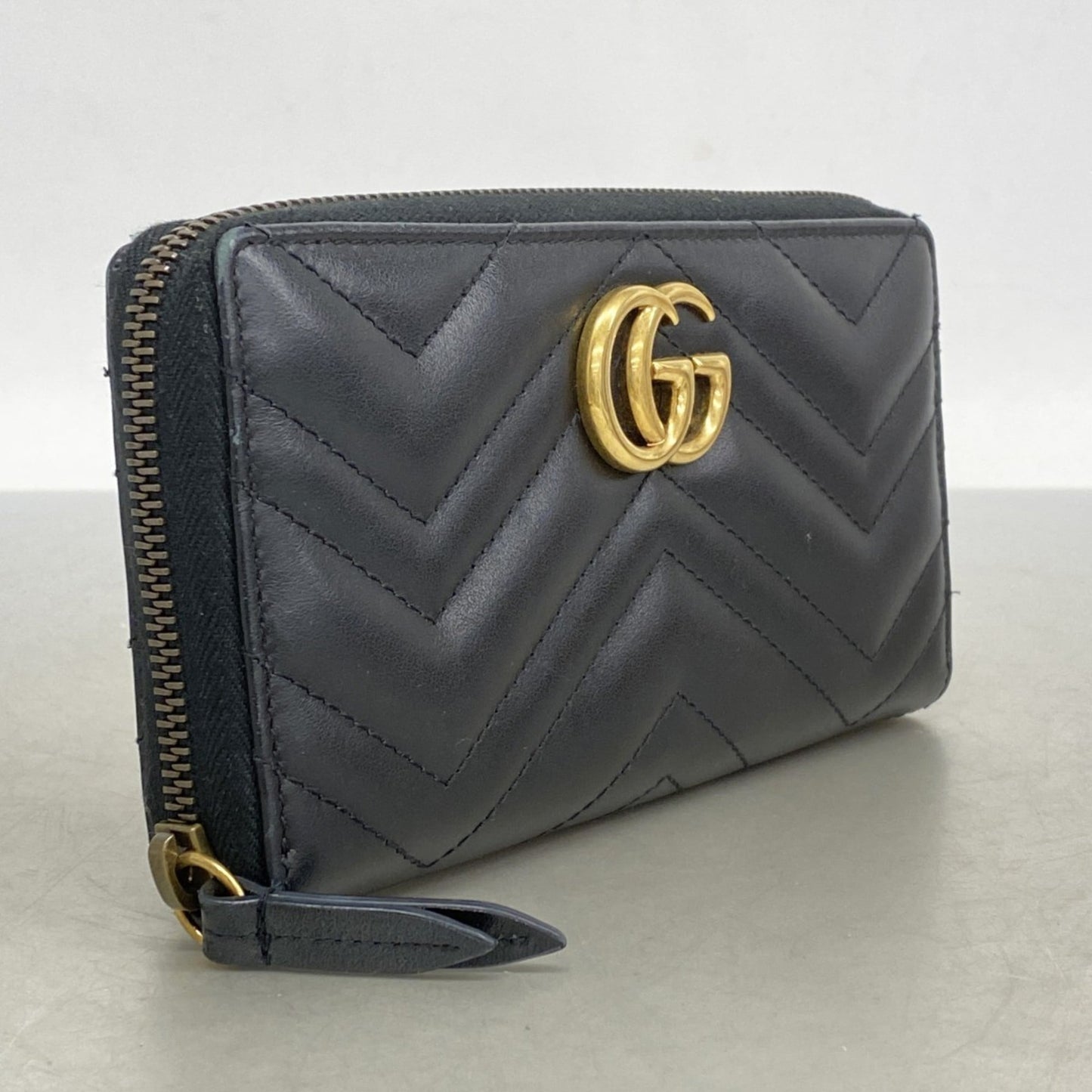 Gucci Black Leather Long Wallet (Bi-Fold) ( )