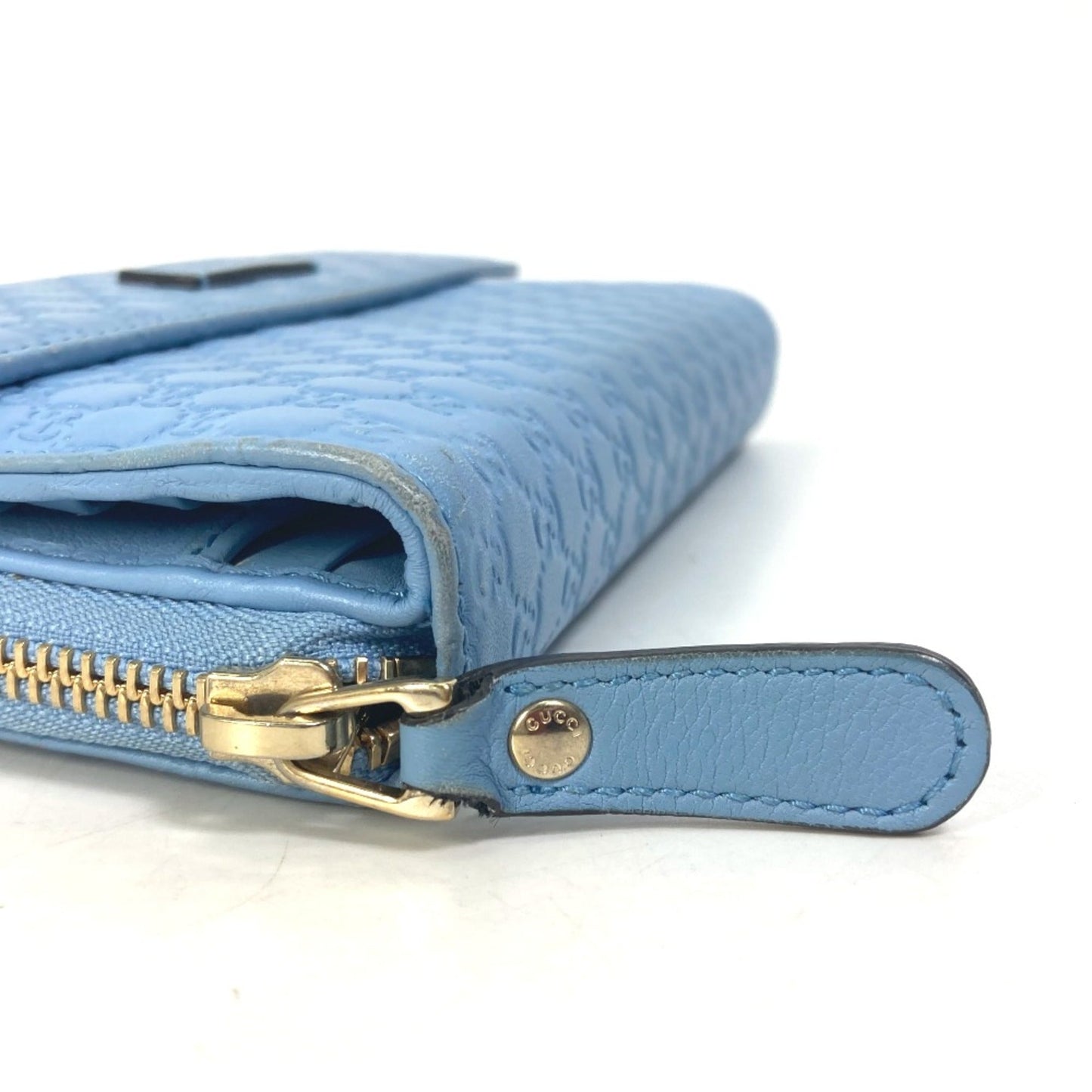 Gucci Blue Leather Long Wallet (Bi-Fold) ( )