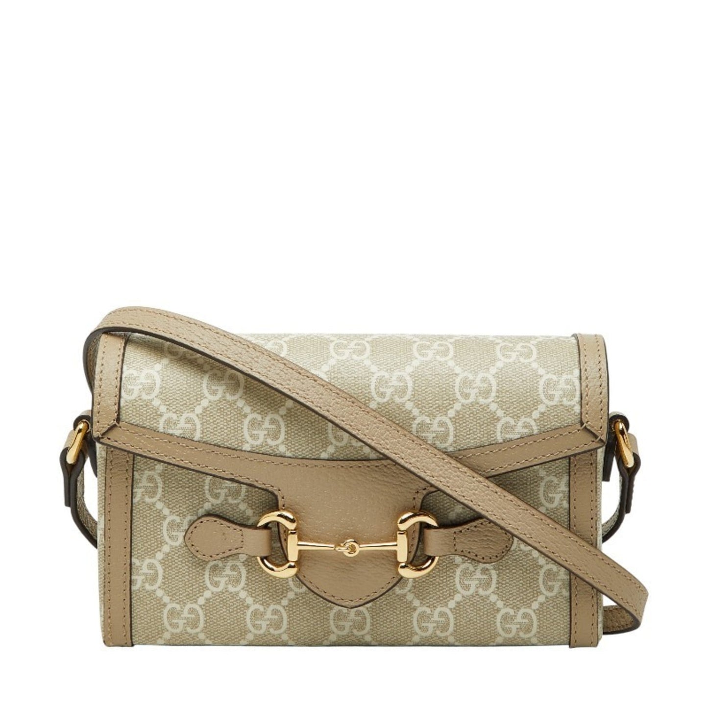 Gucci Beige White Pvc Leather Shoulder Bag ( )