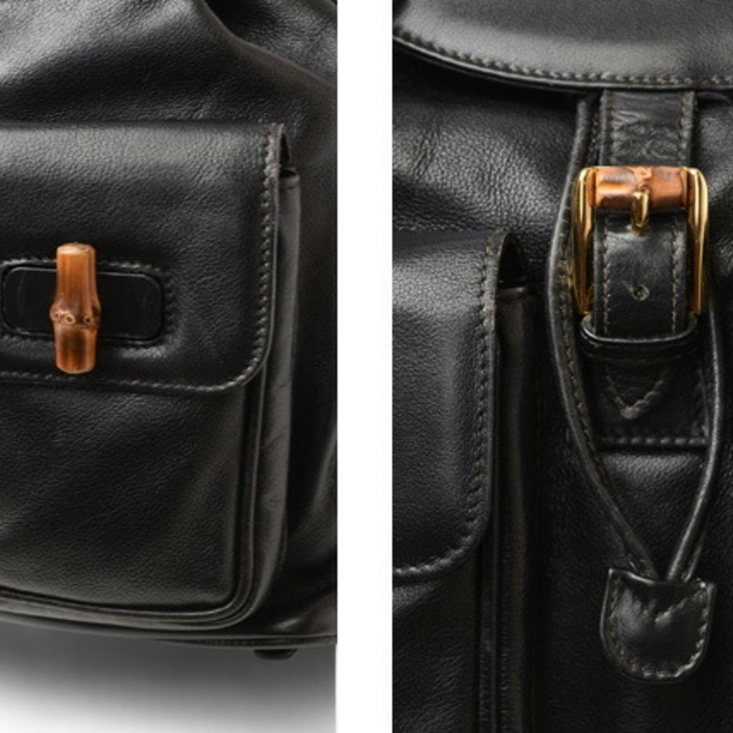 Gucci Black Leather Backpack ( )