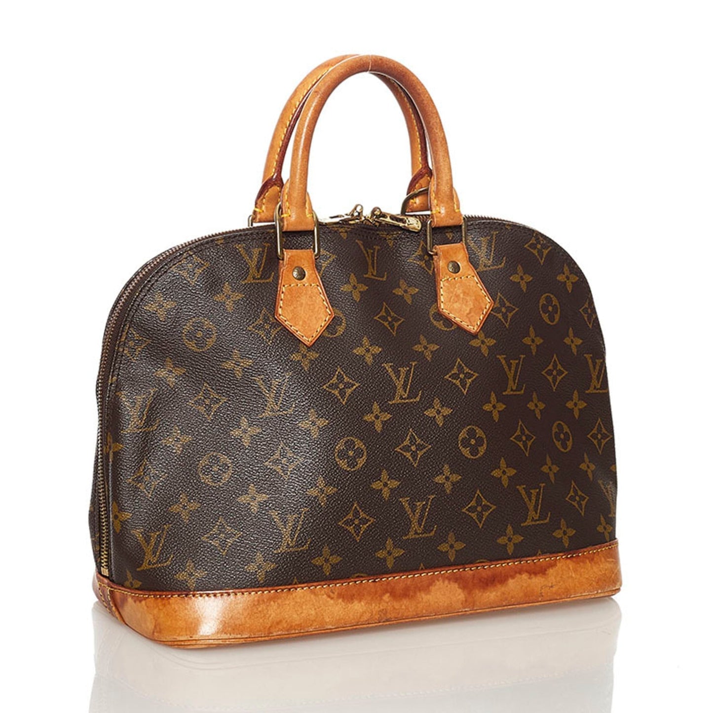 Louis Vuitton Monogram Alma Handbag M51130 Brown PVC Leather Ladies LOUIS VUITTON
