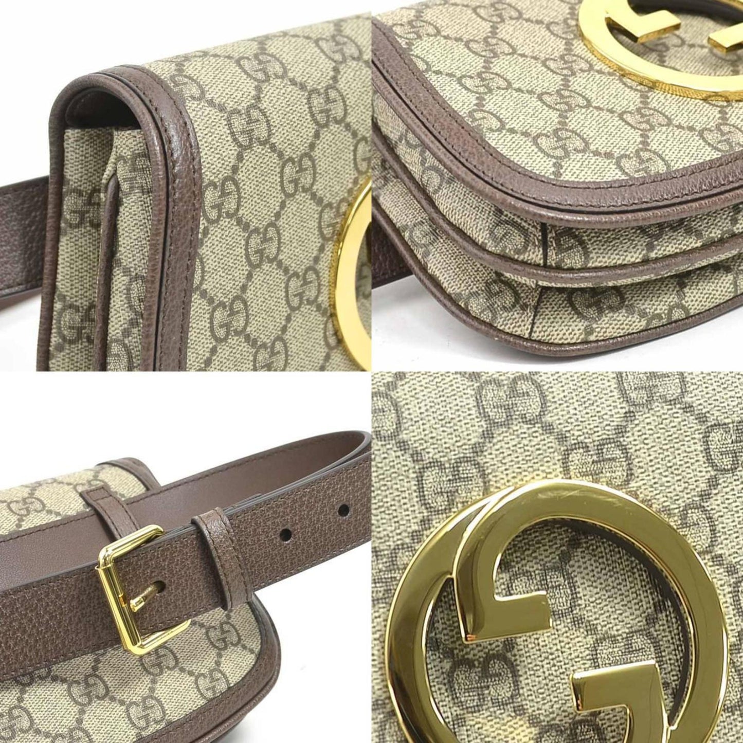 Gucci Brown Gg Supreme Fanny Pack Sling Bag ( )