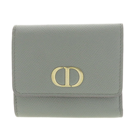 Christian Dior Gray Leather Wallet (Bi-Fold) ()