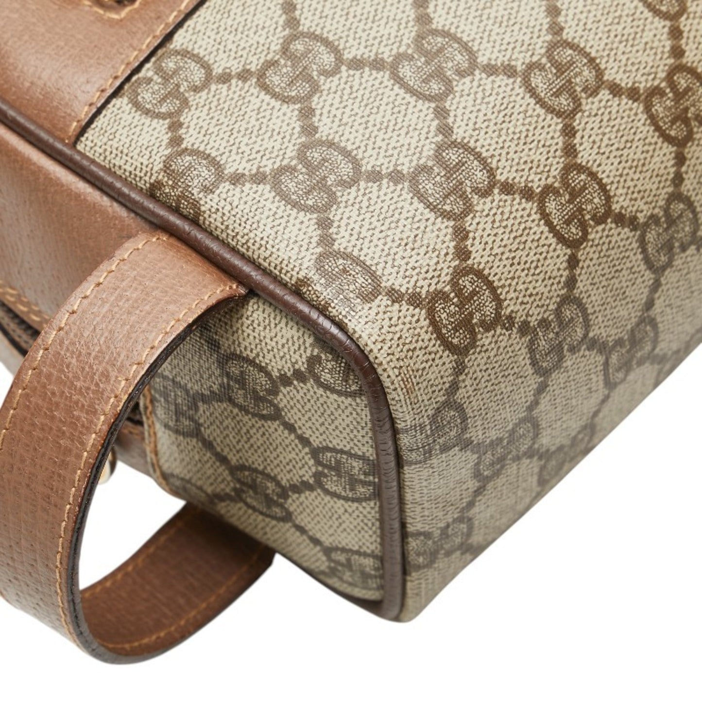 Gucci Beige Brown Pvc Leather Clutch Bag Pouch ( )