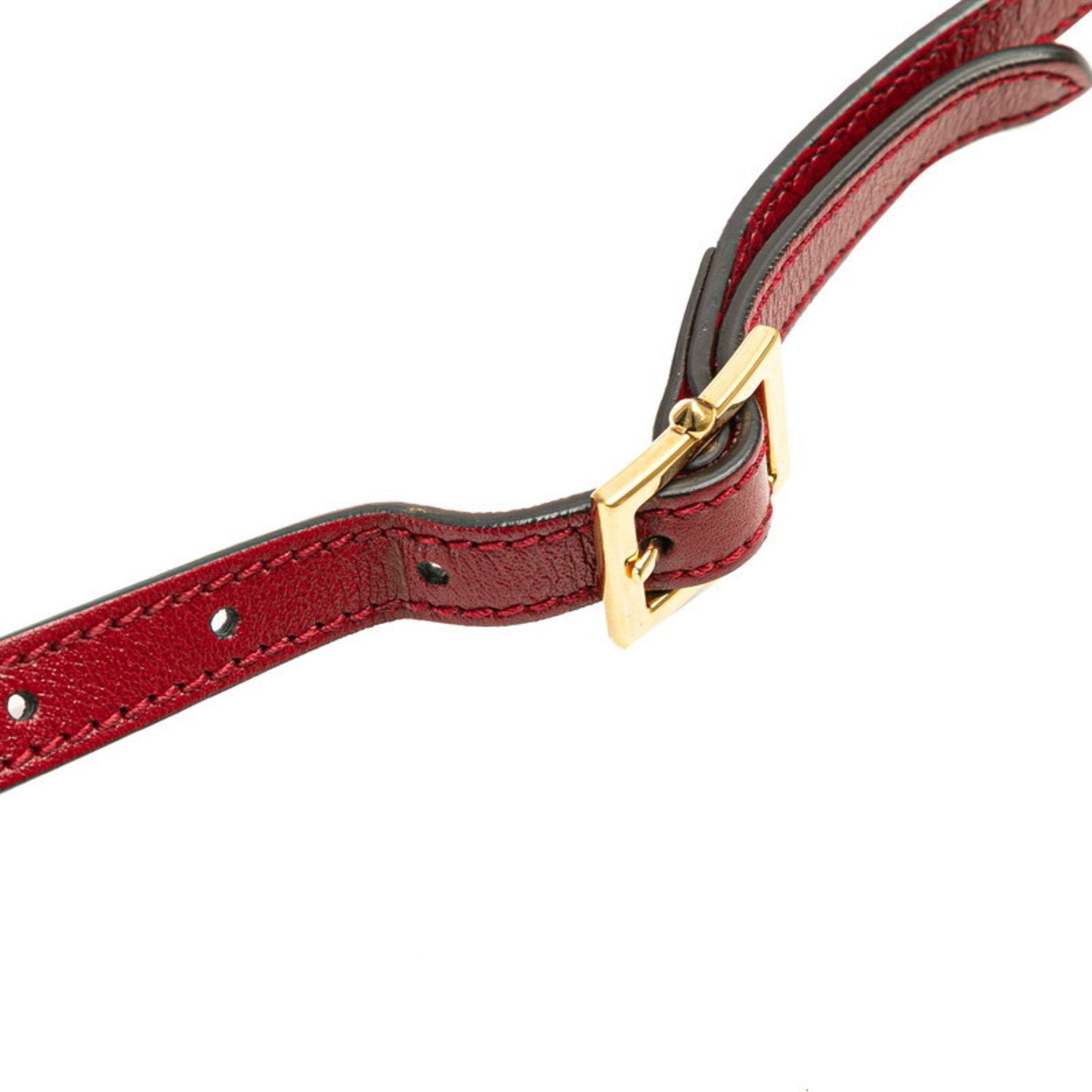 Gucci Blue Red Color Suede Leather Shoulder Bag ( )