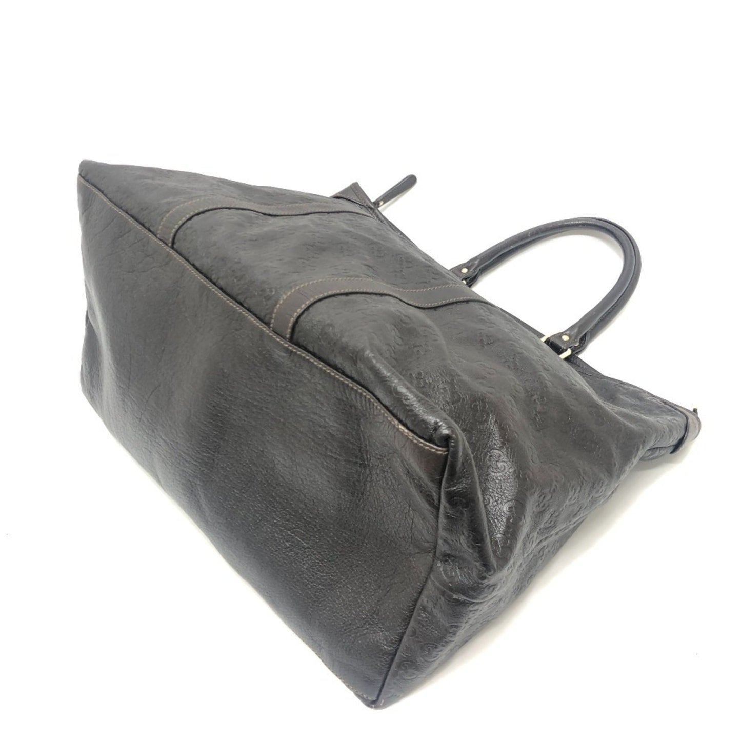 Gucci Brown Leather Handbag Tote Bag ( )
