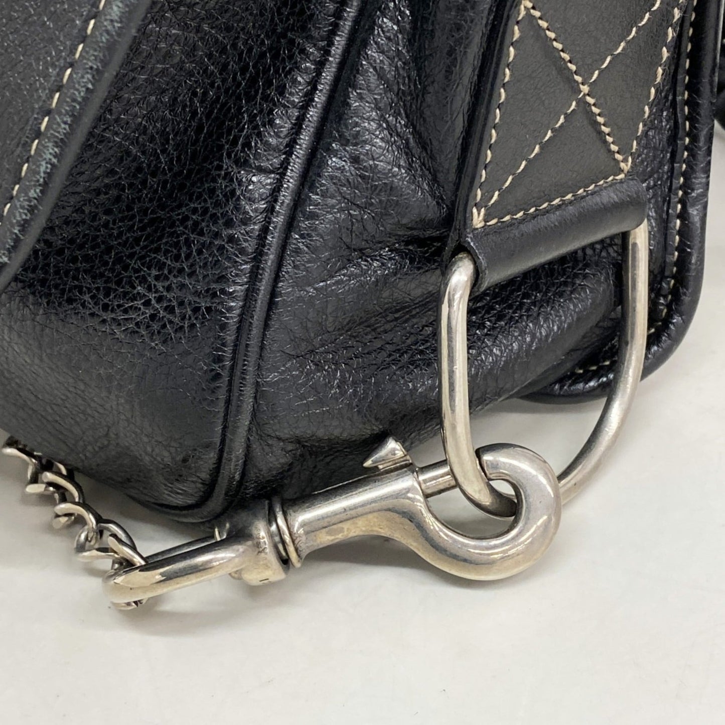 Gucci Black Leather Shoulder Bag ( )