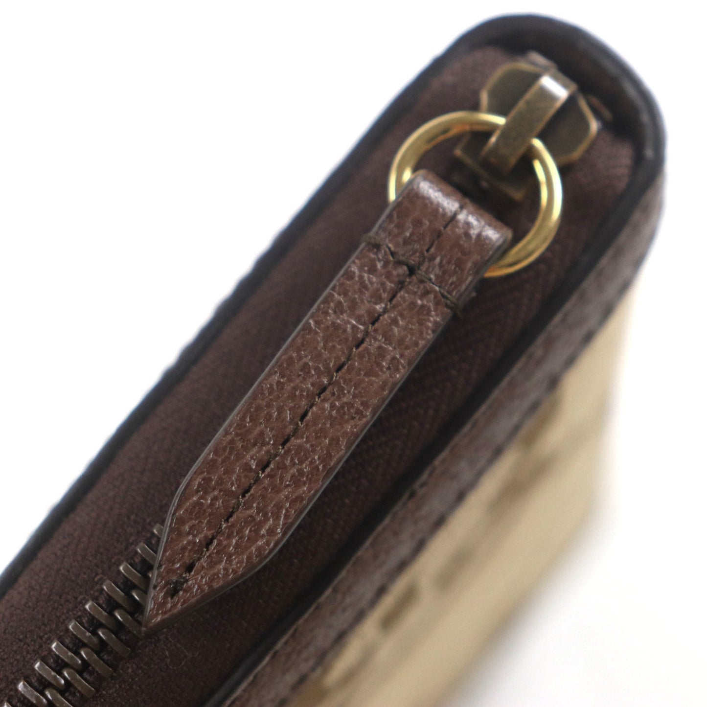 Gucci Bamboo Beige Brown Bamboo Gg Canvas Long Wallet (Bi-Fold) ( )