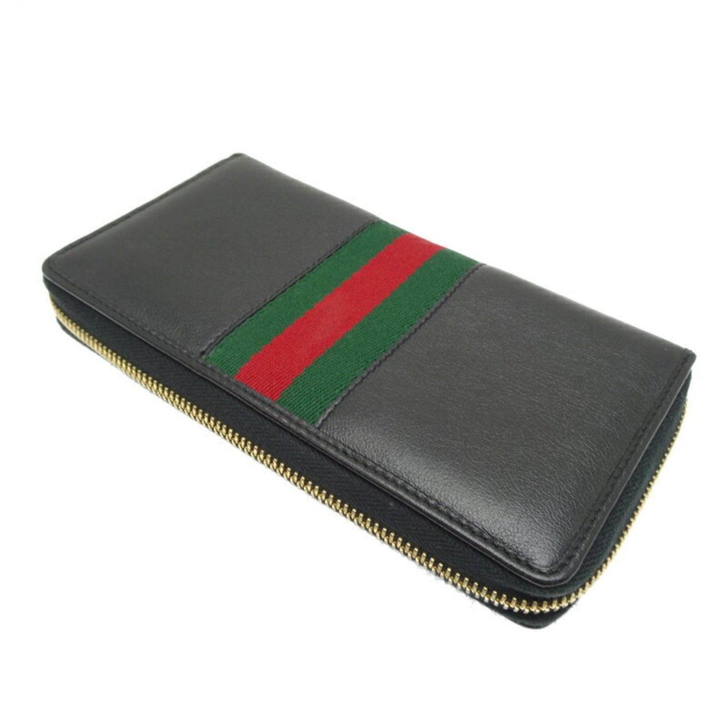 Gucci Black Leather Long Wallet (Bi-Fold) ( )