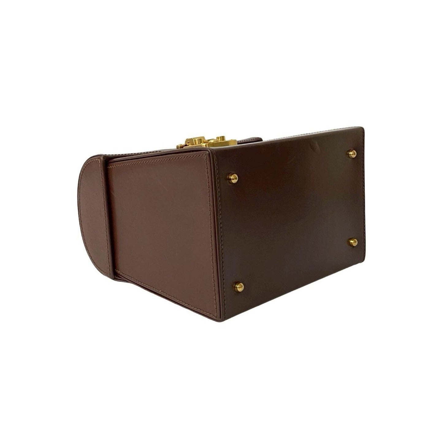 Gucci Brown Leather Handbag Vanity Bag ( )