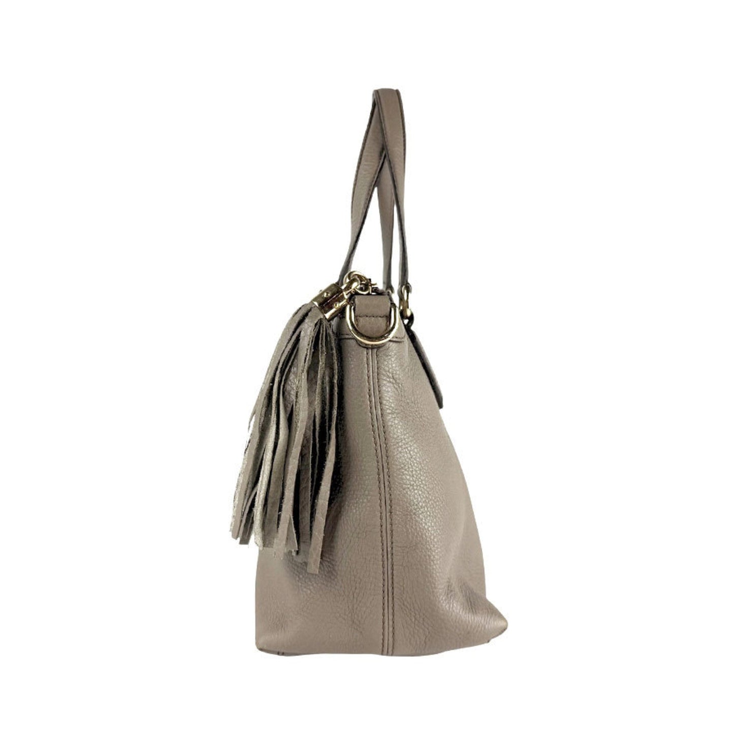 Gucci Grayish Leather Handbag ( )