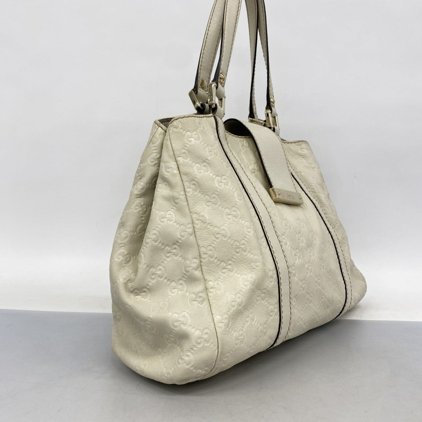 Gucci White Leather Tote Bag ( )