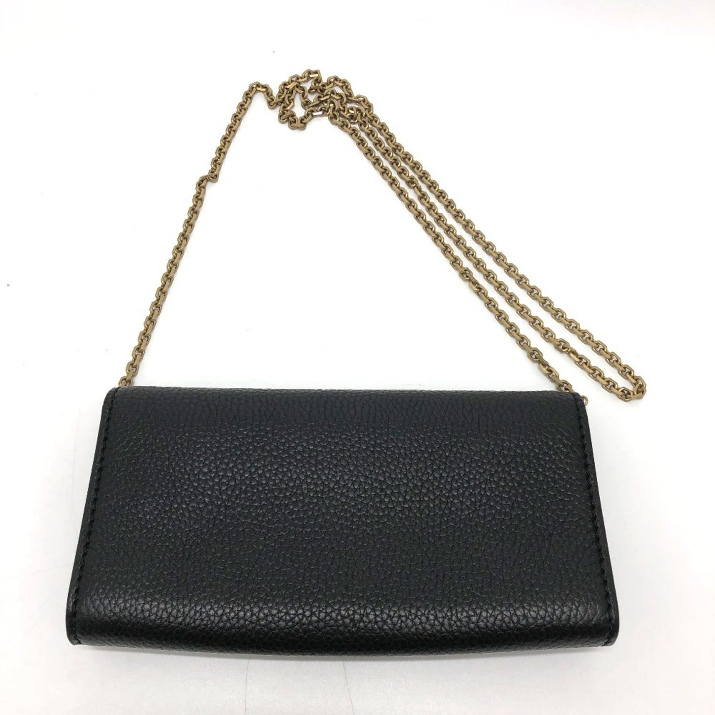 Christian Dior Black Leather Chain/Shoulder Wallet ()