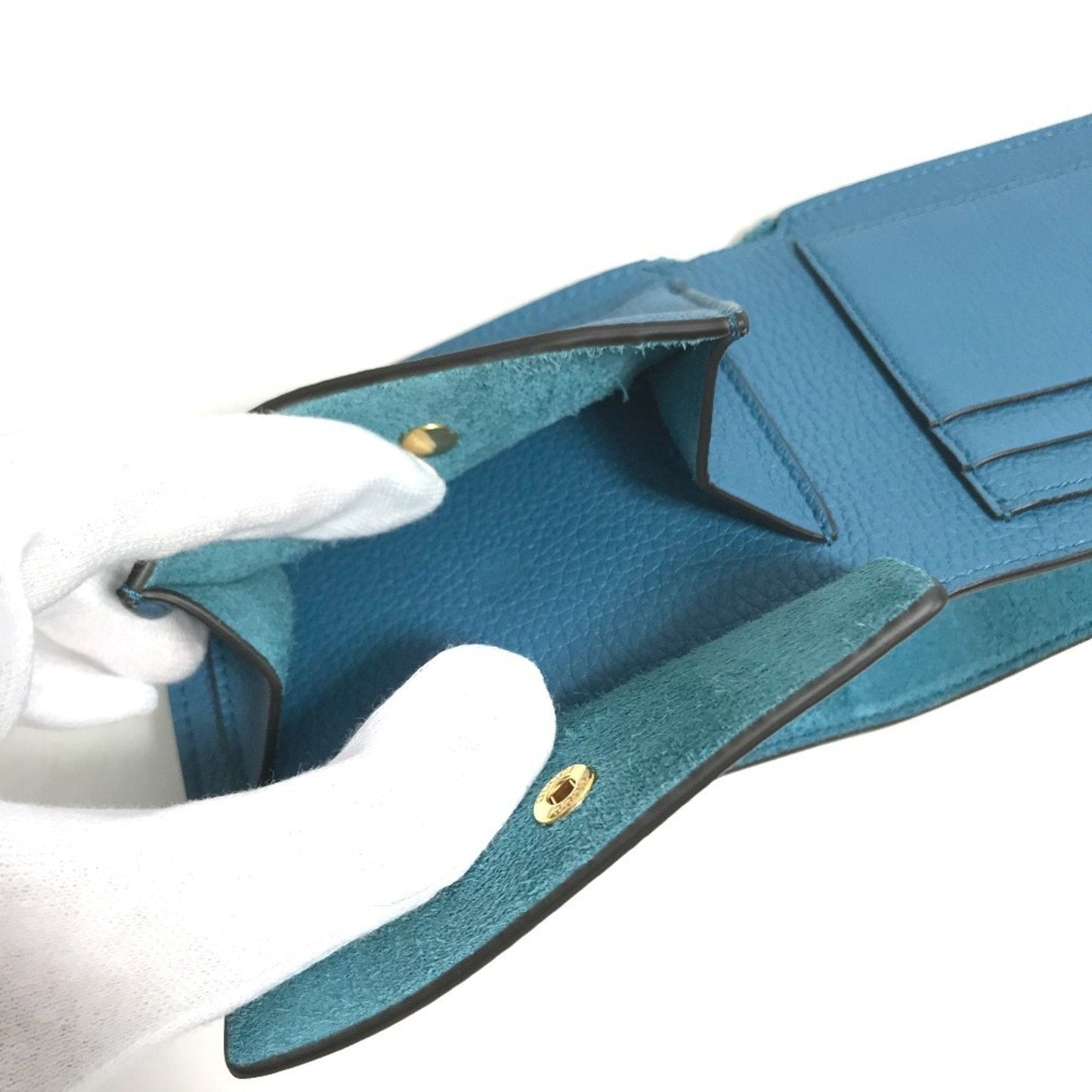 Gucci Blue Leather Wallet (Bi-Fold) ( )