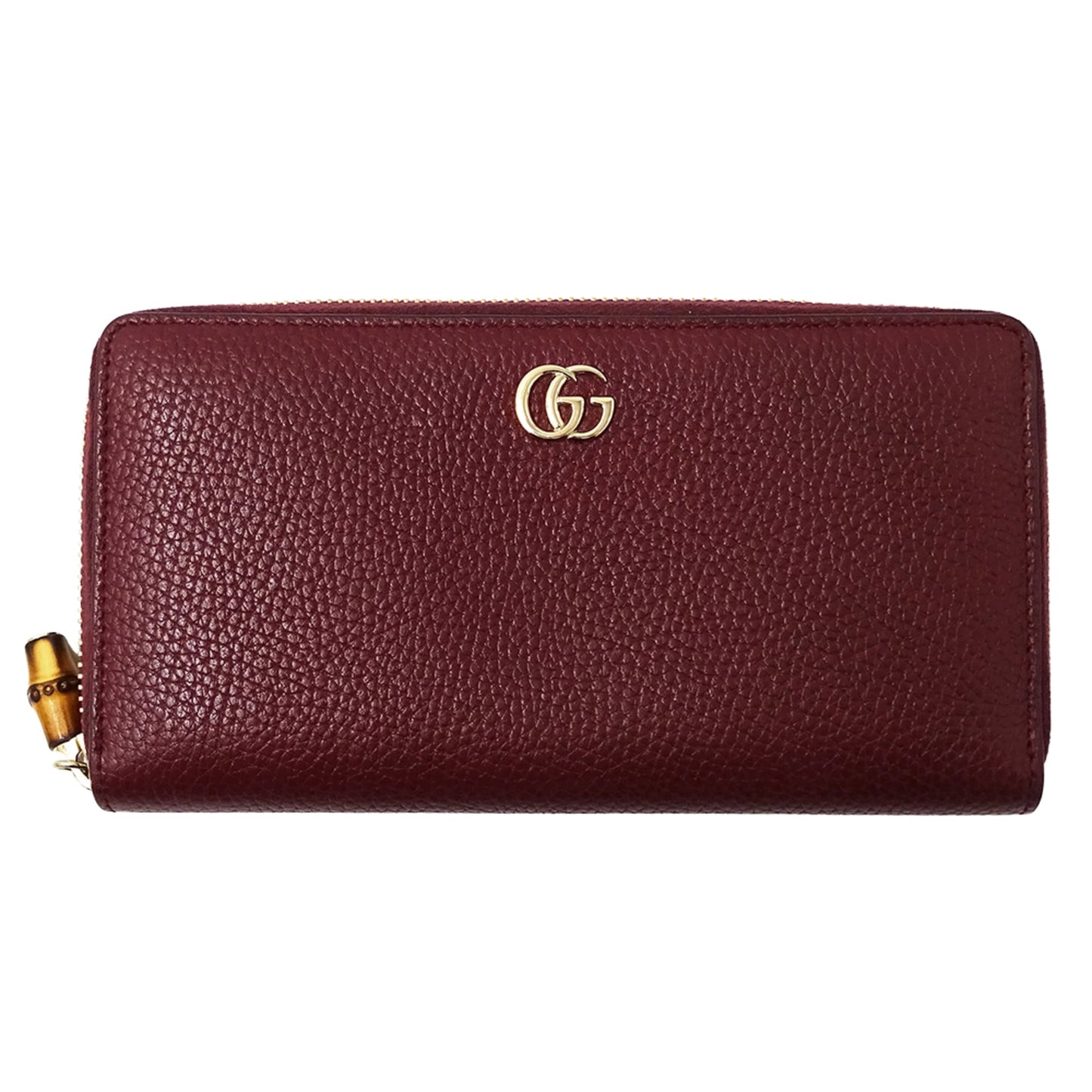 Gucci Bordeaux Leather Long Wallet (Bi-Fold) ( )