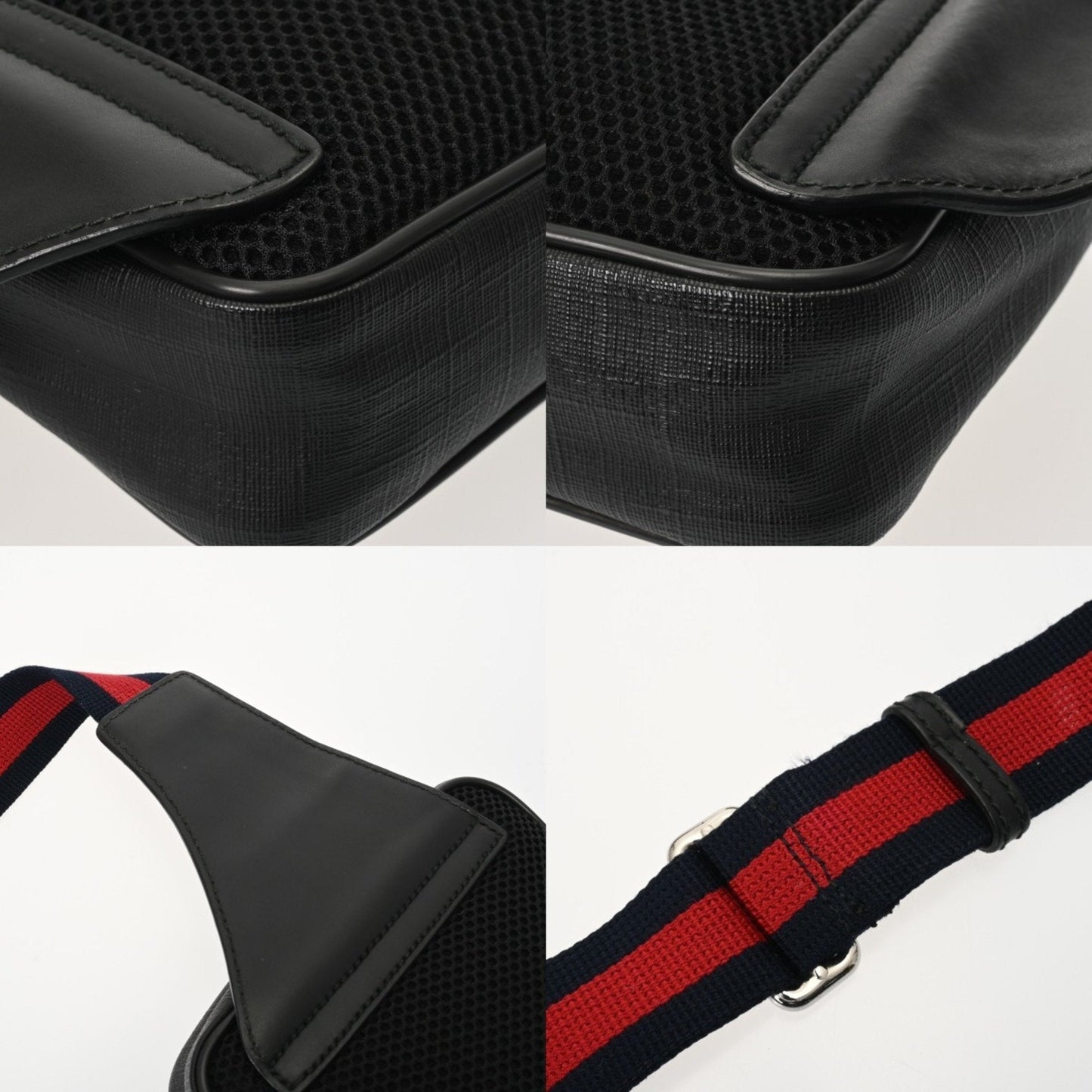 Gucci Black Gray Gg Supreme Canvas Sling Bag ( )