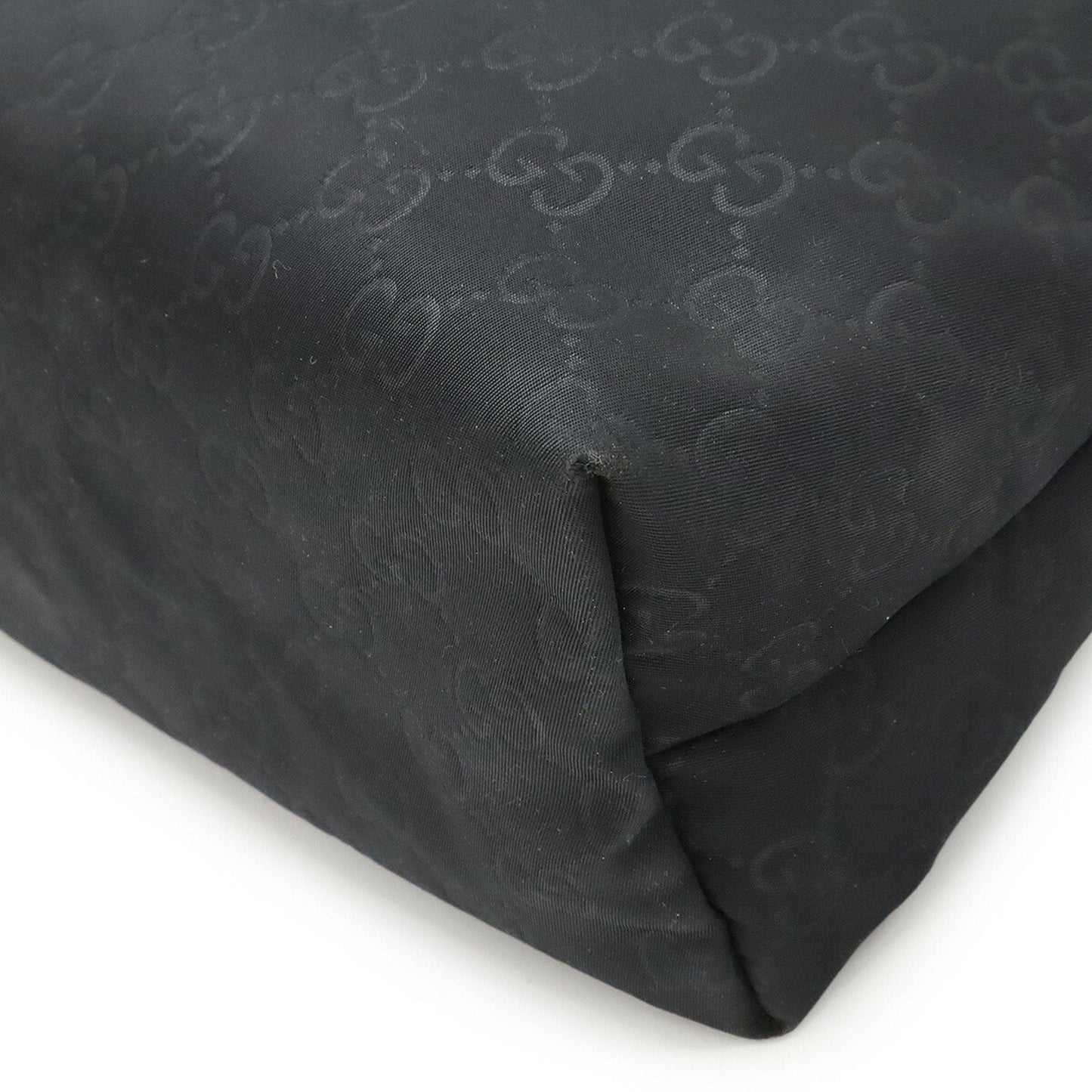 Gucci Black Nylon Leather Shoulder Bag ( )
