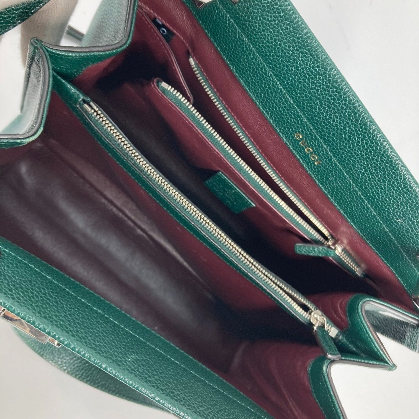 Gucci Green Leather Handbag ( )