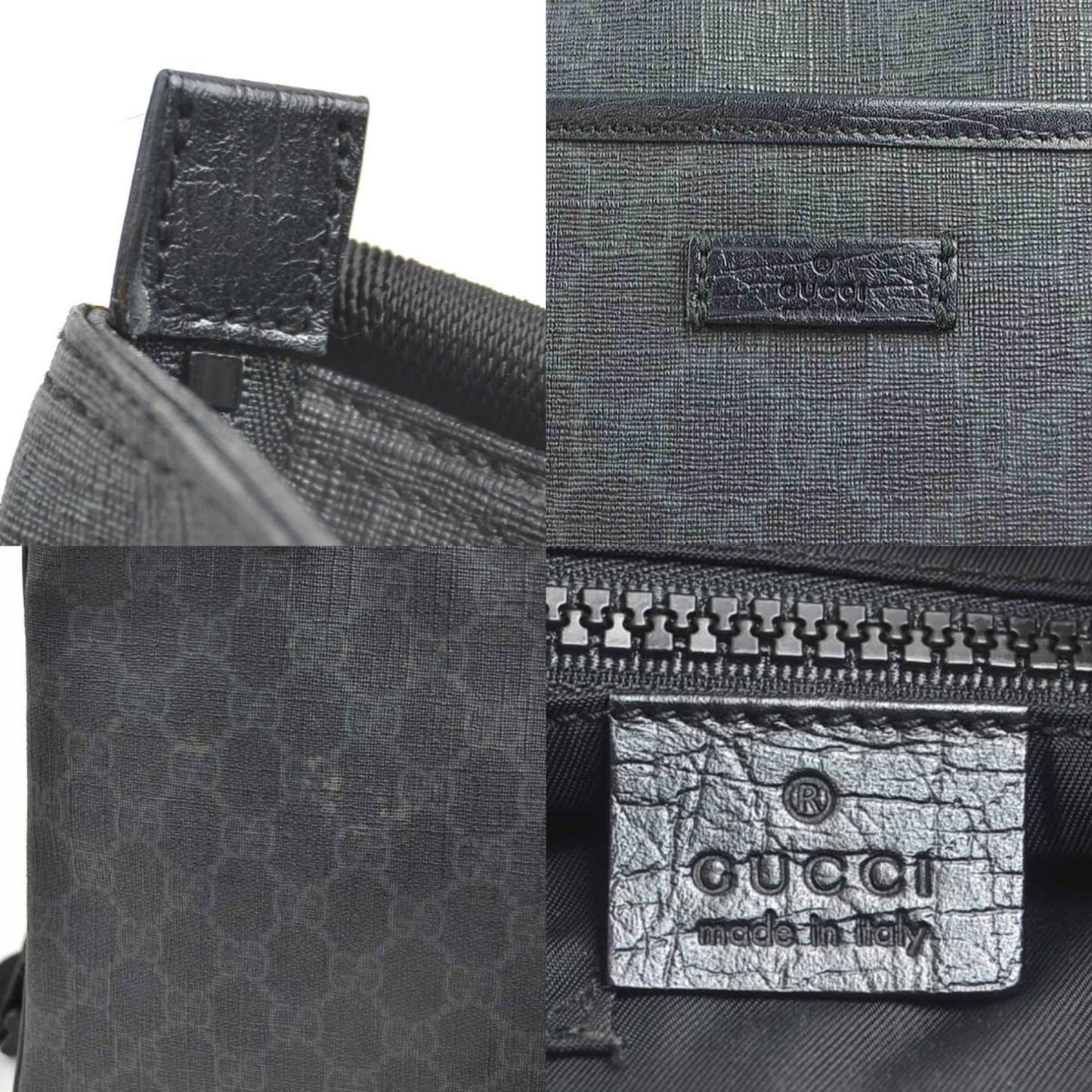 Gucci Black Gg Supreme Shoulder Bag ( )