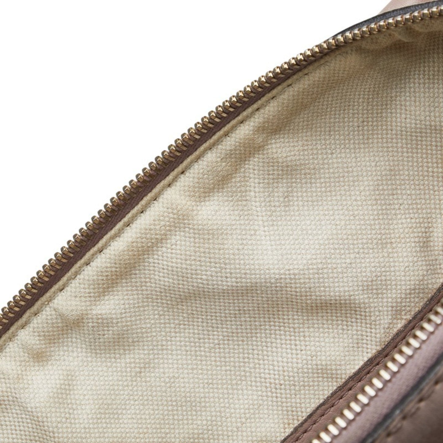 Gucci Beige Pink Canvas Leather Handbag Shoulder Bag ( )