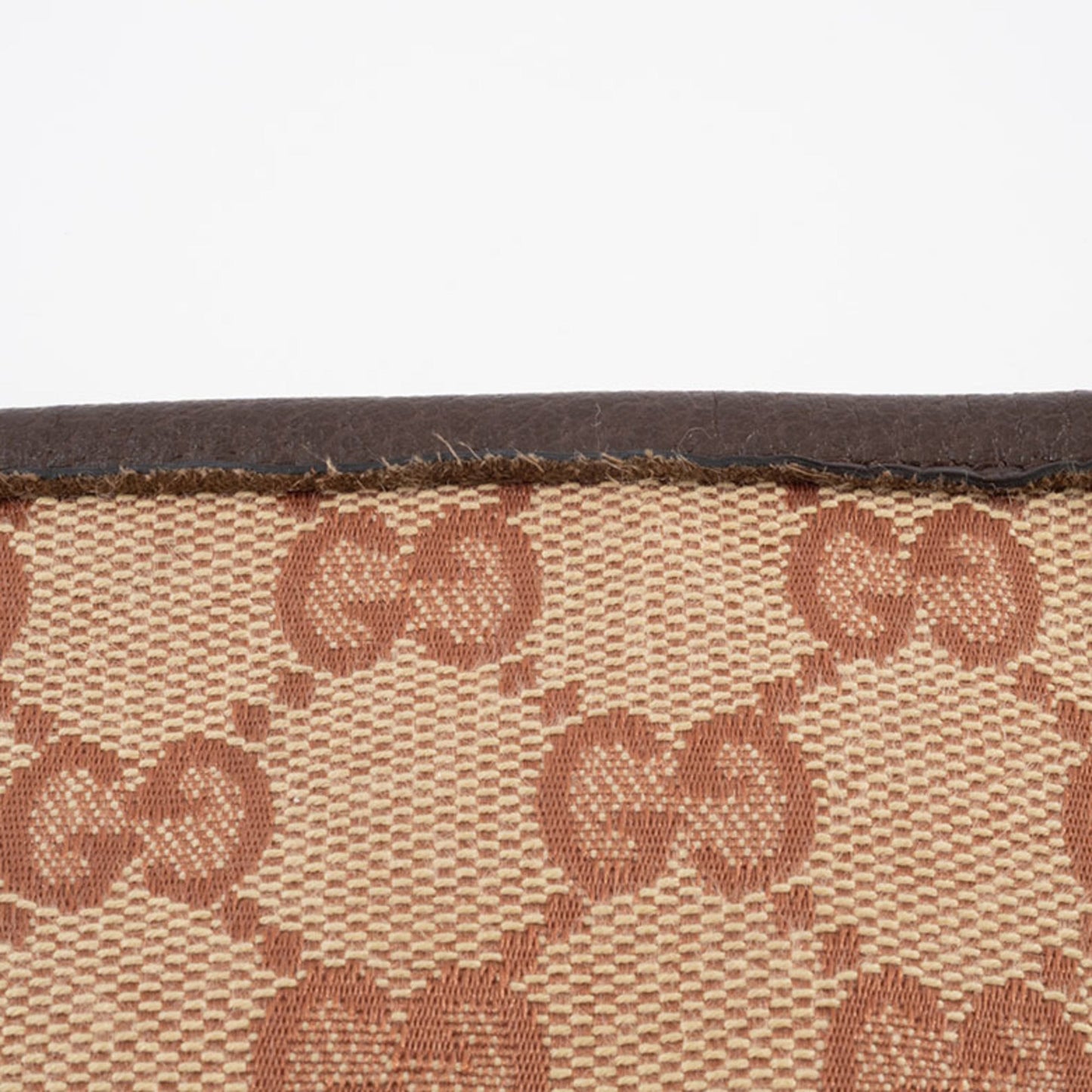 Gucci Beige Brown Gg Canvas Leather Shoulder Bag ( )