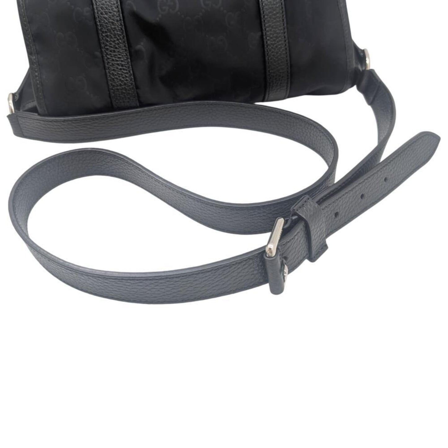 Gucci Black Nylon Leather Shoulder Bag ( )