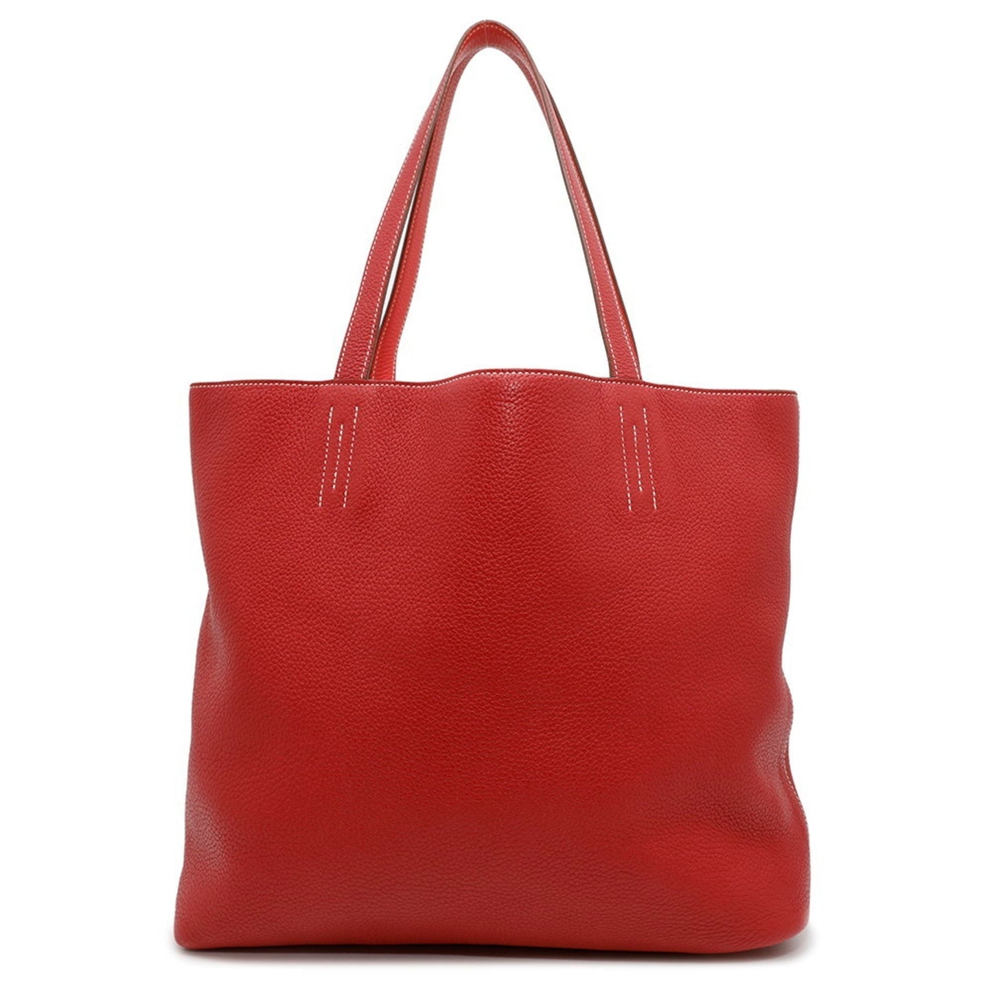 Hermes Bougainvillier Rouge Casaque Taurillon Clemence Leather Tote Bag ( )