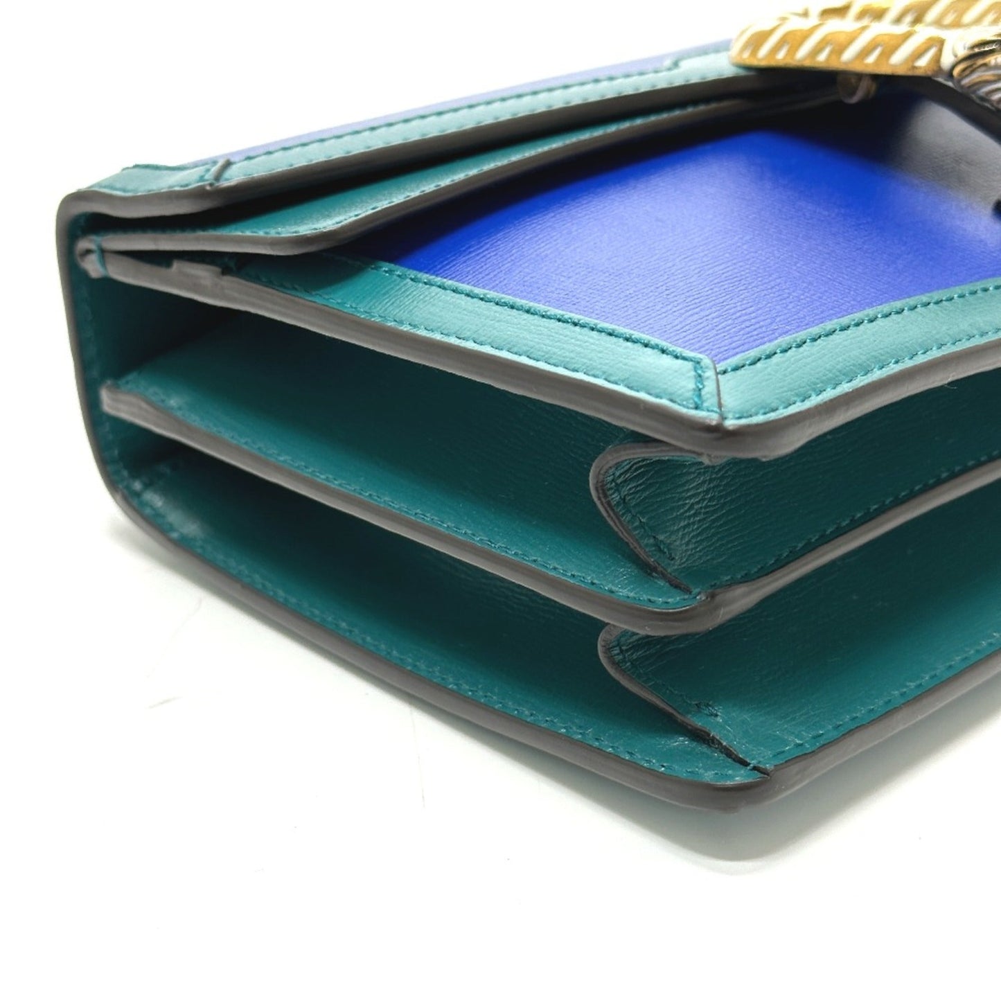 Gucci Blue Leather Shoulder Bag ( )