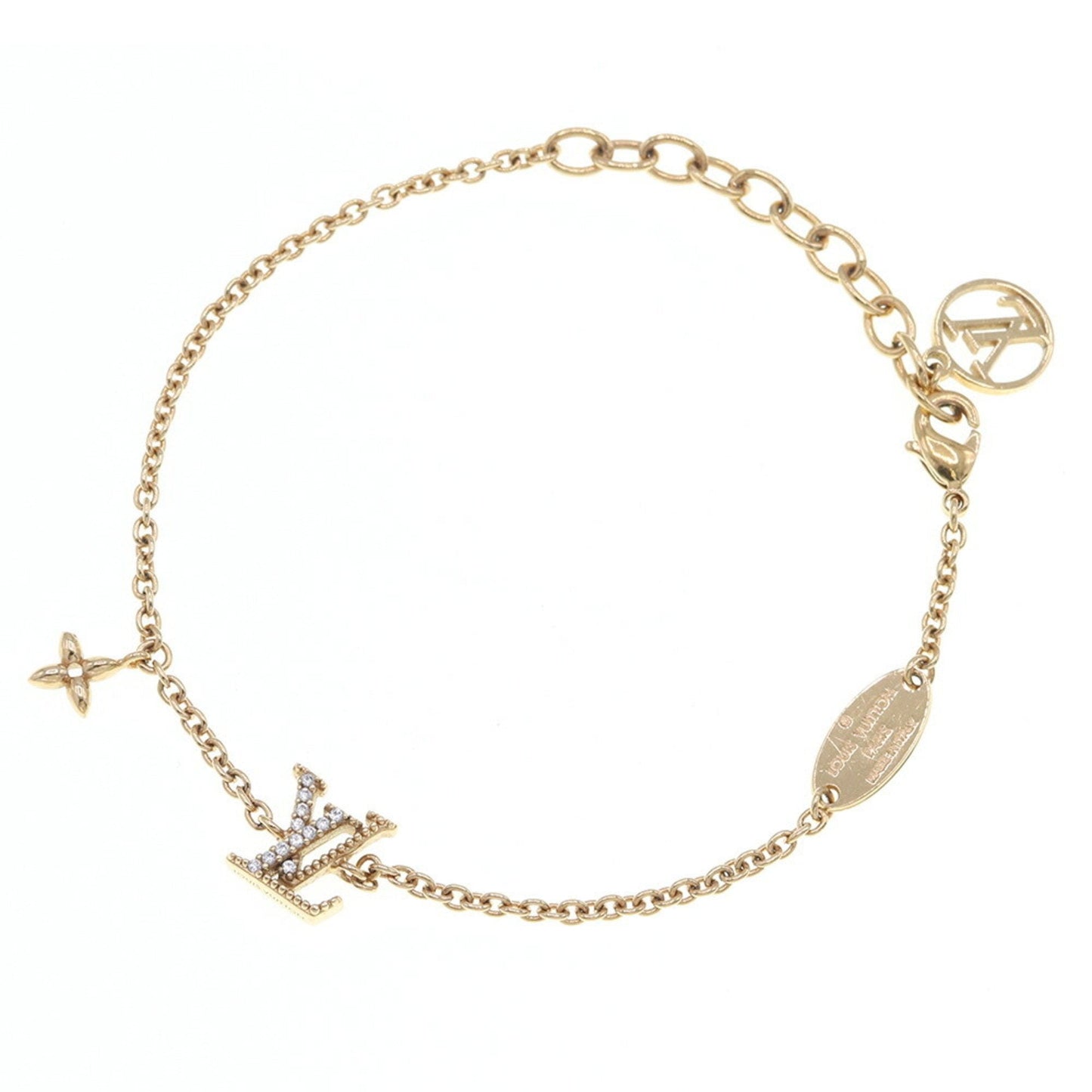 LOUIS VUITTON Bracelet LV Iconic M00587 Gold Metal Ladies Flower
