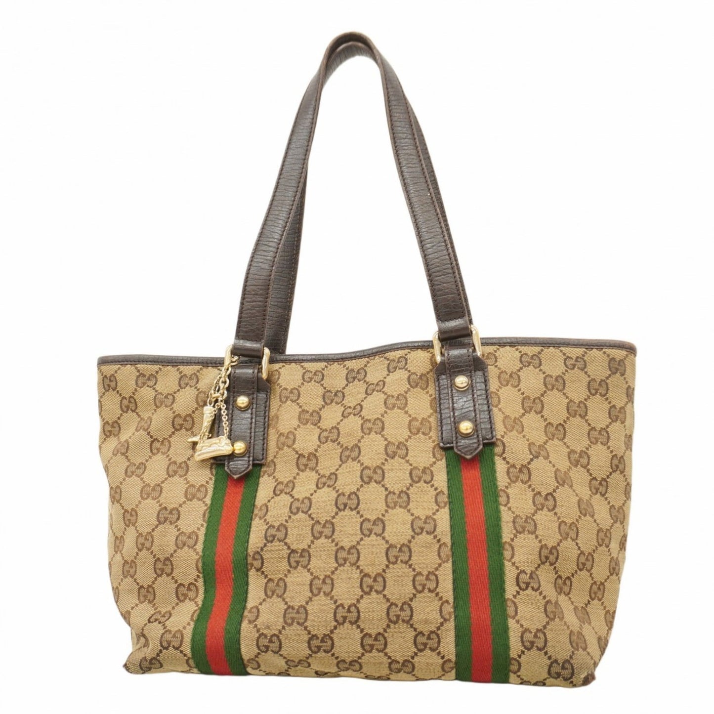Gucci Brown Canvas Tote Bag ( )