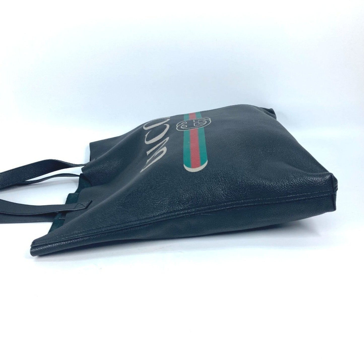 Gucci Sherry Line Black Leather Shoulder Bag Tote Bag ( )