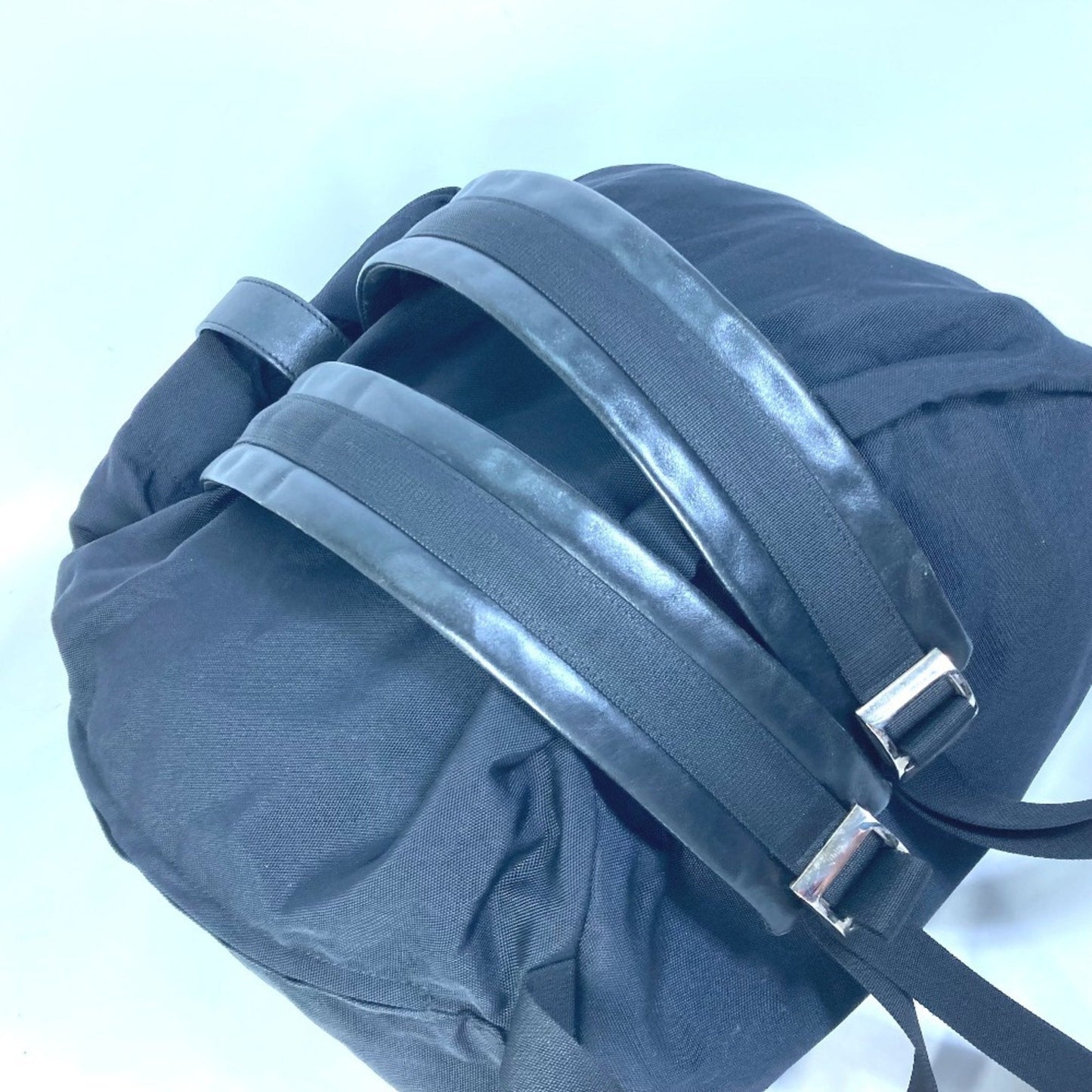 Gucci Black Nylon Leather Backpack ( )