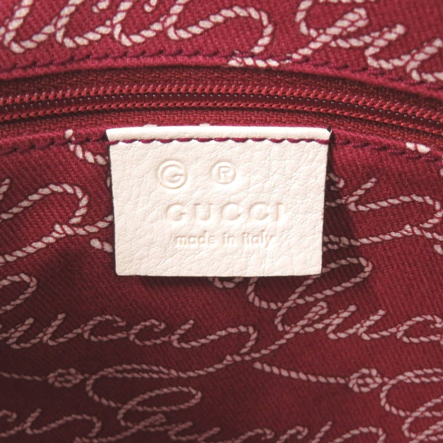 Gucci White Wine Canvas Tote Bag ( )