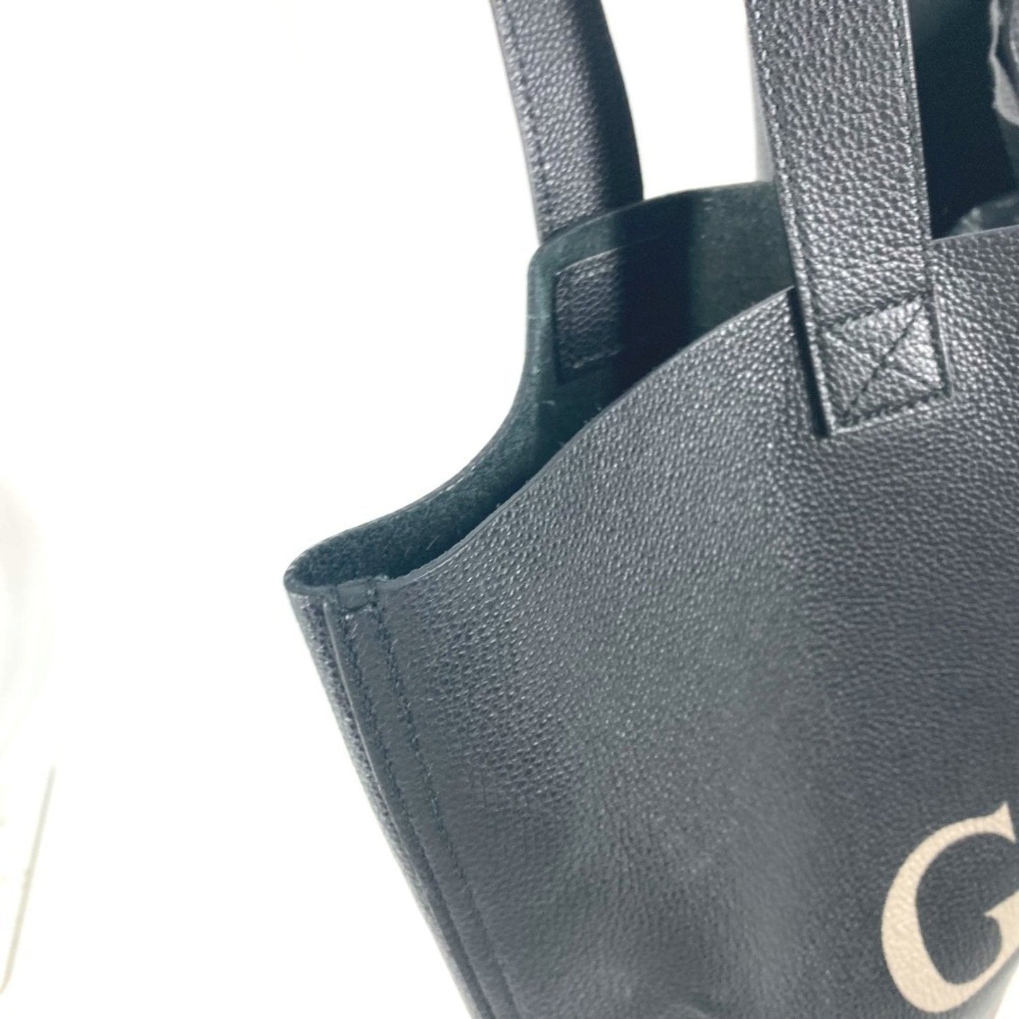 Gucci Sherry Line Black Leather Shoulder Bag Tote Bag ( )