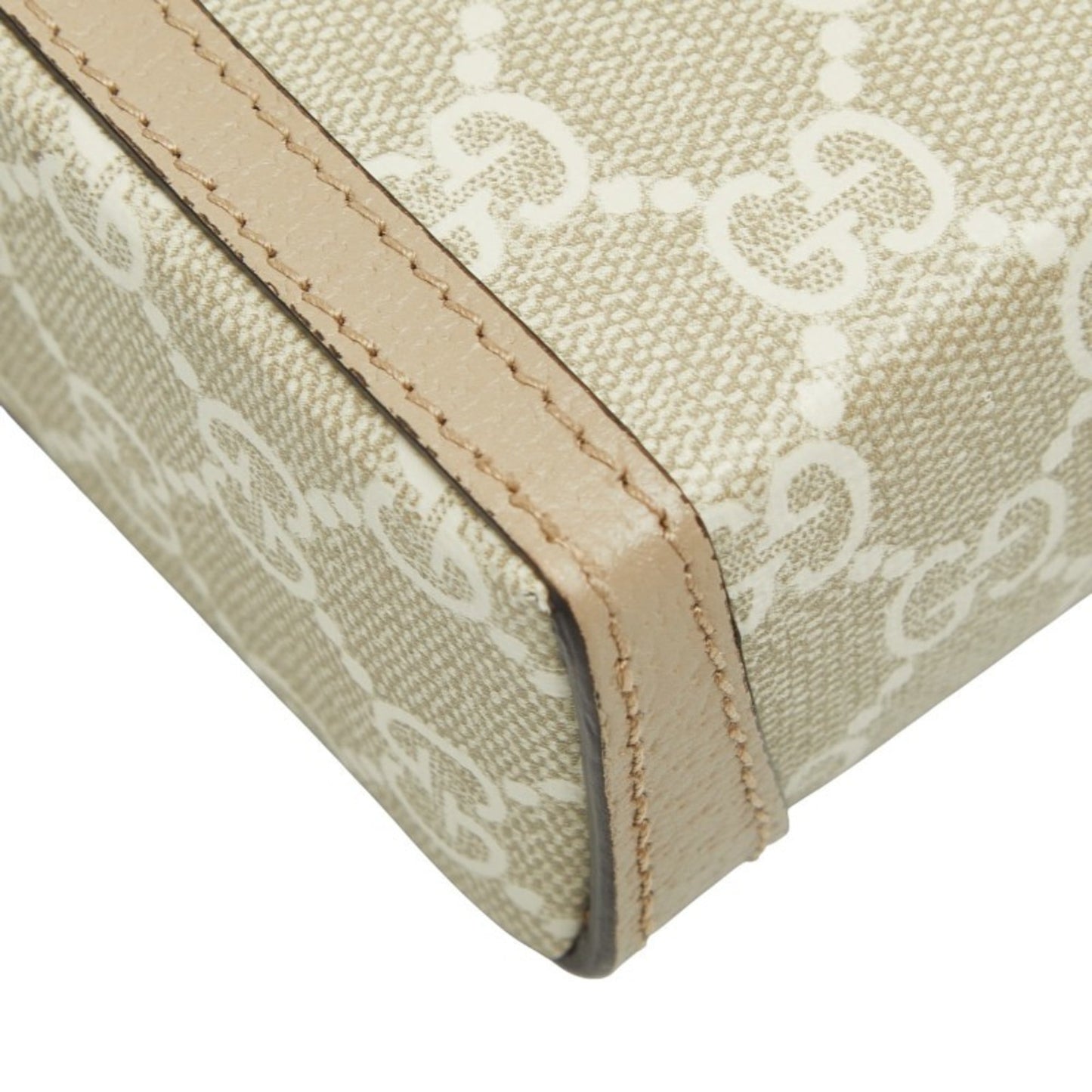 Gucci Beige White Pvc Leather Shoulder Bag ( )