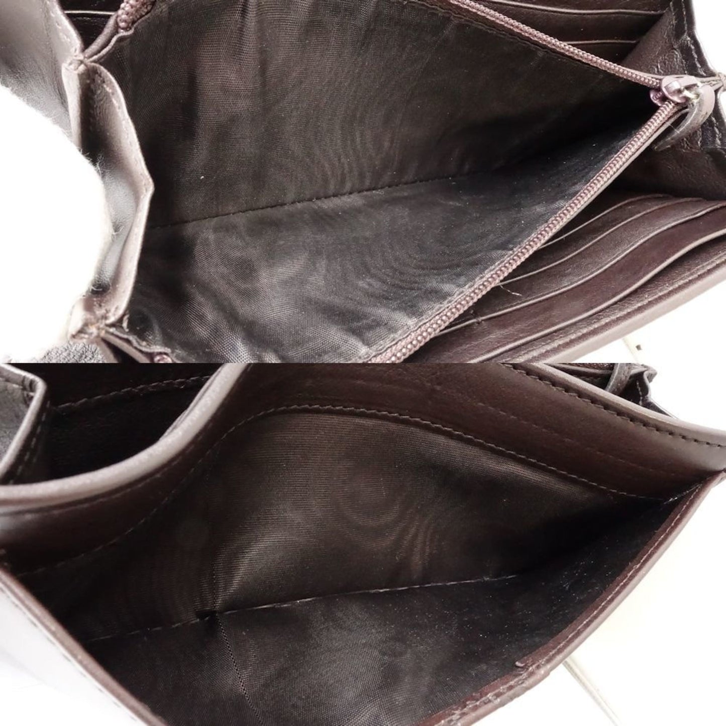 Gucci Dark Brown Leather Long Wallet (Bi-Fold) ( )