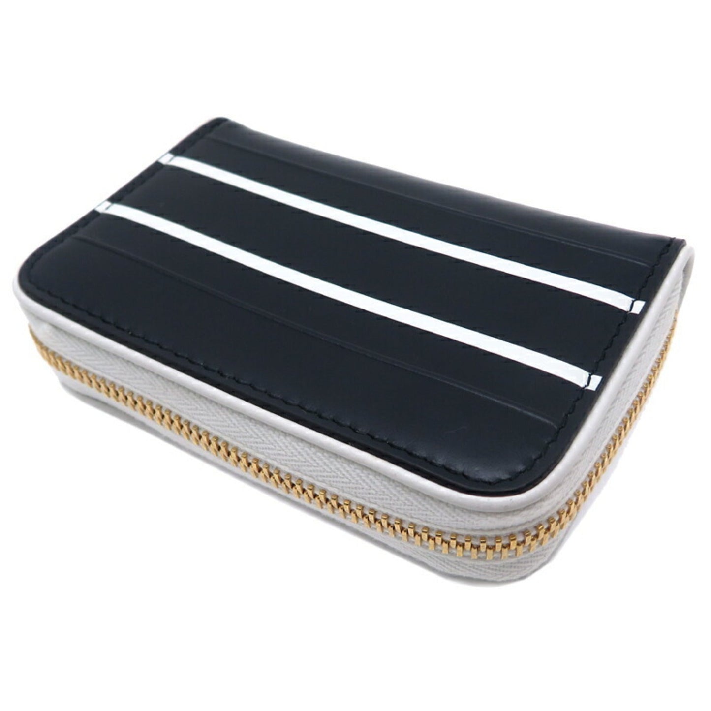 Christian Dior Black White Leather Coin Purse/Coin Case ()