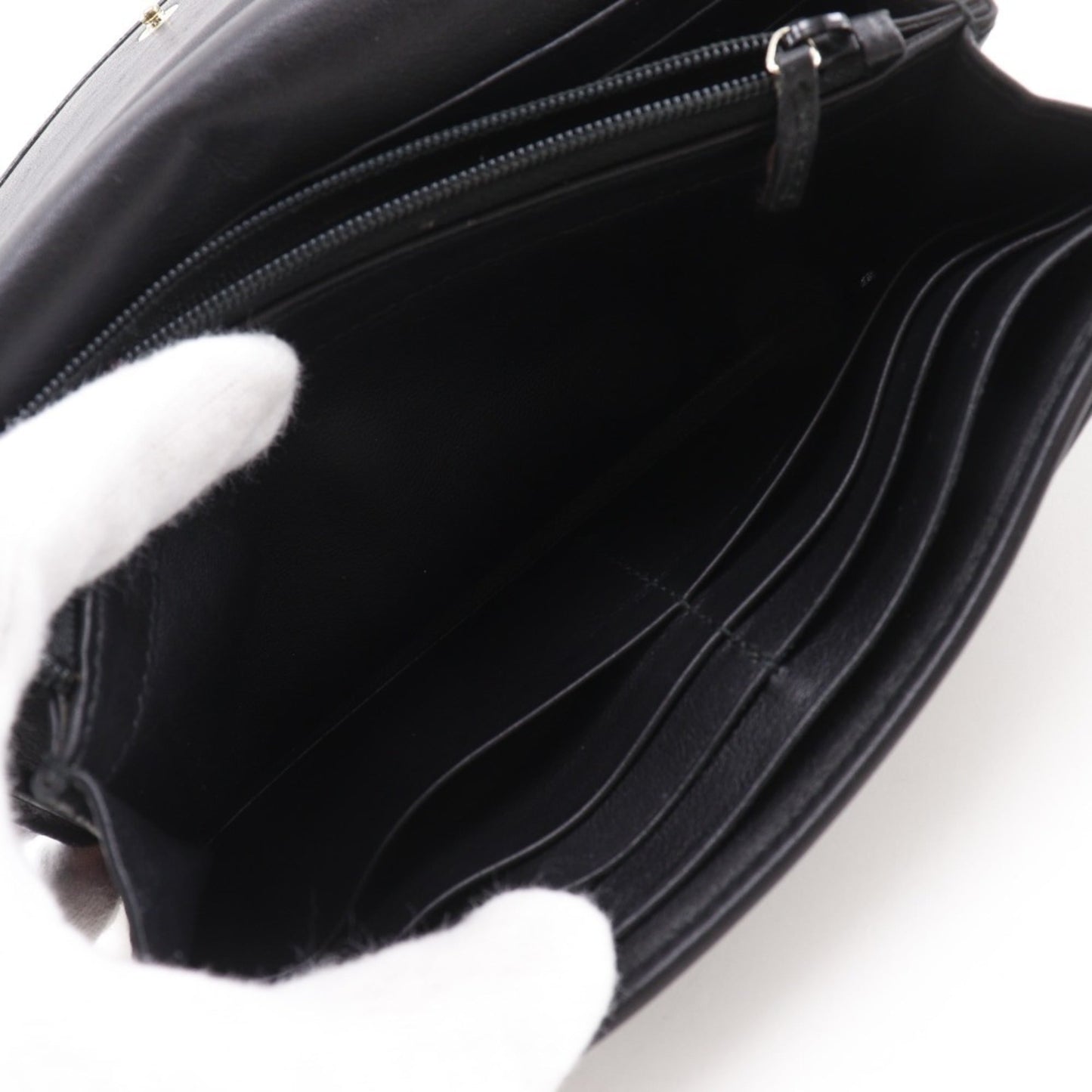 Gucci Black Leather Long Wallet (Bi-Fold) ( )