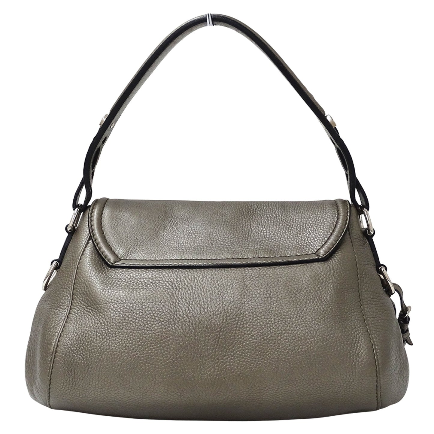 Gucci Bronze Metallic Gray Leather Shoulder Bag ( )