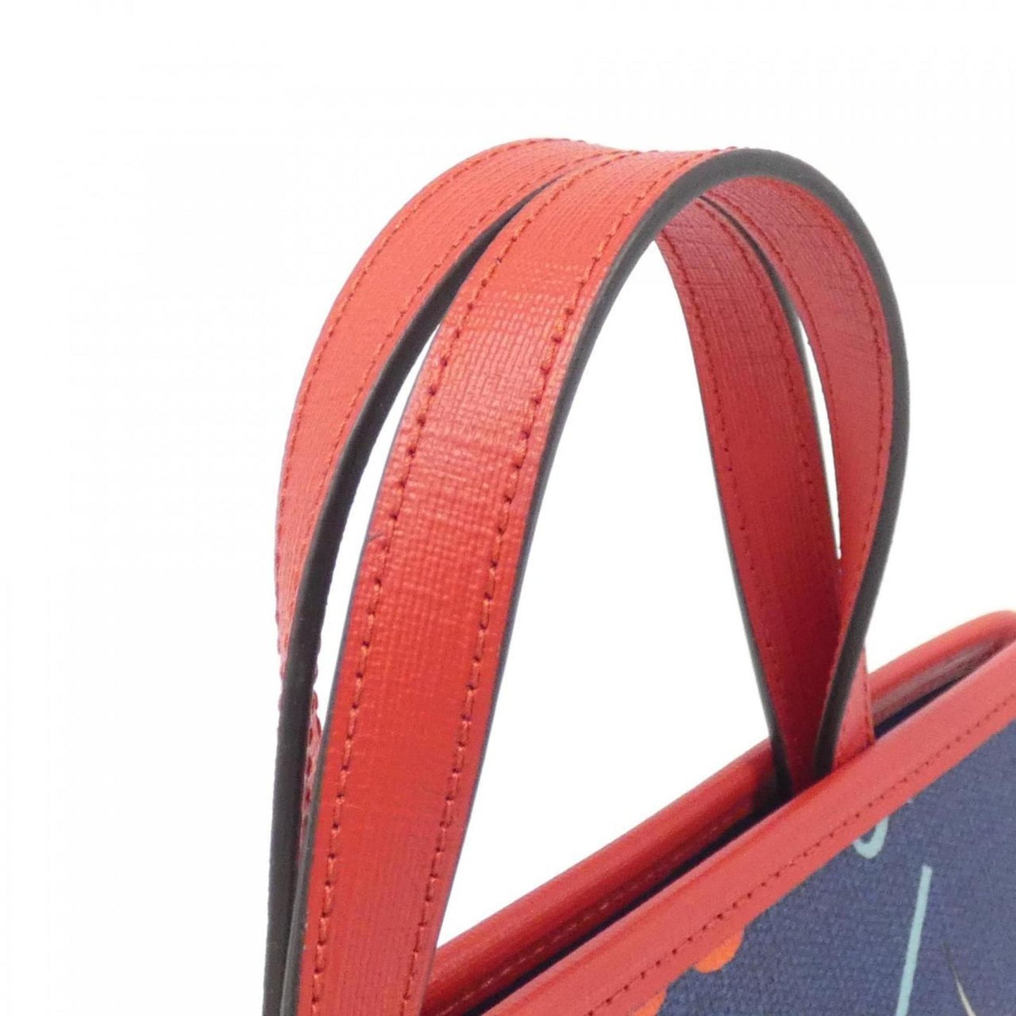 Gucci Navy Red Color Canvas Handbag ( )