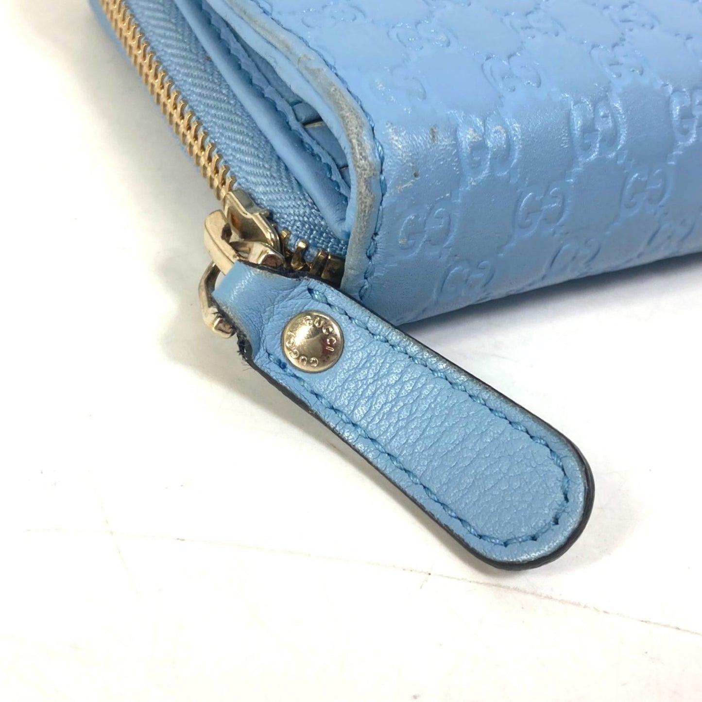 Gucci Blue Leather Long Wallet (Bi-Fold) ( )